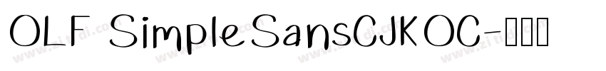 OLF SimpleSansCJKOC字体转换